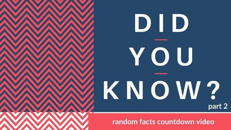 Did You Know? Random Facts Countdown - Part 2